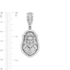 Thumbnail Image 1 of 0.95 CT. T.W. Diamond Head of Jesus Necklace Charm in 10K White Gold