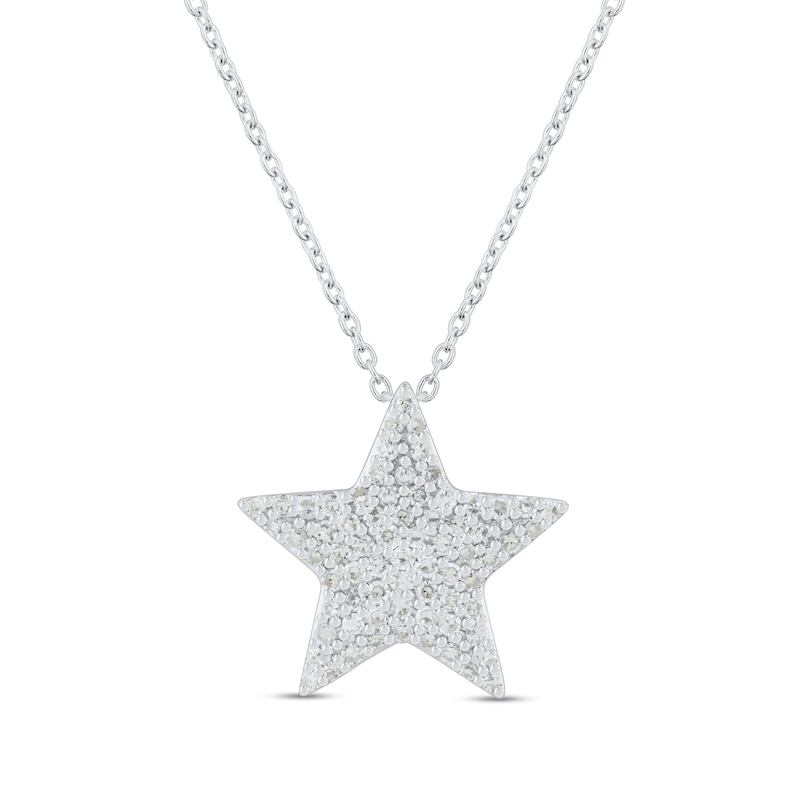 0.23 CT. T.W. Diamond Star Necklace in Sterling Silver|Peoples Jewellers