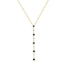 Thumbnail Image 0 of 0.45 CT. T.W. Black and White Diamond Drop Necklace in 10K Gold