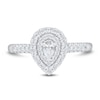 Thumbnail Image 2 of 0.45 CT. T.W. Pear-Shaped Diamond Double Frame Engagement Ring in 14K White Gold