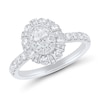 Thumbnail Image 1 of 0.95 CT. T.W. Oval Diamond Double Frame Engagement Ring in 14K White Gold