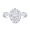 Thumbnail Image 2 of 0.95 CT. T.W. Oval Diamond Double Frame Engagement Ring in 14K White Gold