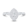 0.45 CT. T.W. Marquise Diamond Double Frame Art Deco Vintage-Style Engagement Ring in 14K White Gold