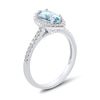 Thumbnail Image 1 of Marquise Aquamarine and 0.25 CT. T.W. Diamond Frame Engagement Ring in 14K White Gold