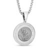 Thumbnail Image 1 of 0.23 CT. T.W. Diamond St. Christopher Medallion Necklace Charm in Stainless Steel