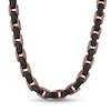 Thumbnail Image 0 of Black and Brown Ion-Plated Stainless Steel H-Link Necklace - 24.0"