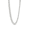 4.0mm White Lab-Created Sapphire Tennis Necklace in Sterling Silver - 24"