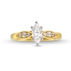 0.69 CT. T.W. Marquise-Cut Diamond Leaf-Sides Engagement Ring in 14K Gold