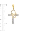 0.33 CT. T.W. Diamond Ankh with Eye of Horus Necklace Charm in 10K Gold