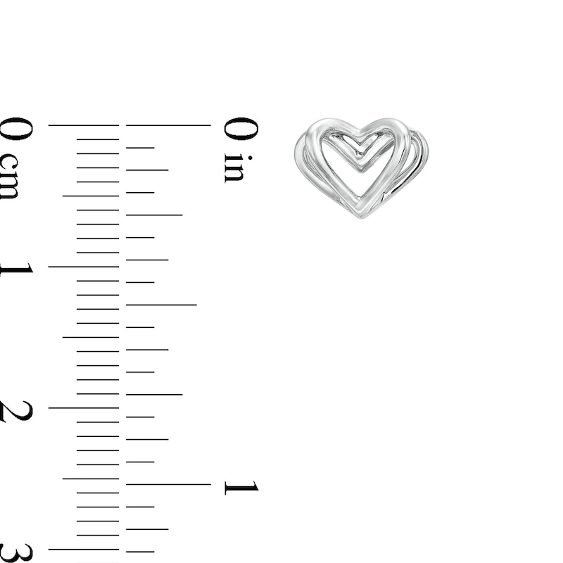 Main Image 4 of The Kindred Heart from Vera Wang Love Collection Mini Stud Earrings in Sterling Silver