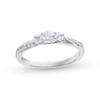 0.50 CT. T.W. Diamond Past Present Future® Engagement Ring in 10K White Gold