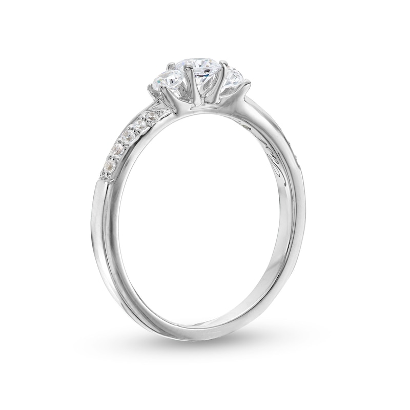 0.50 CT. T.W. Diamond Past Present Future® Engagement Ring in 10K White Gold