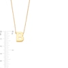 Uppercase Block "B" Initial Pendant in 10K Gold