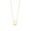 Uppercase Block "D" Initial Pendant in 10K Gold