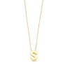 Uppercase Block "S" Initial Pendant in 10K Gold