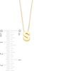 Uppercase Block "S" Initial Pendant in 10K Gold