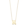 Uppercase Block "R" Initial Pendant in 10K Gold