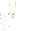 Uppercase Block "E" Initial Pendant in 10K Gold