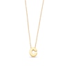 Uppercase Block "C" Initial Pendant in 10K Gold