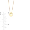 Uppercase Block "C" Initial Pendant in 10K Gold