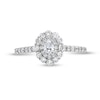 1.00 CT. Oval Diamond Double Framed Engagement Ring in 14K White Gold (I/I2)