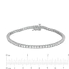 Thumbnail Image 3 of Italian Gold 5.00 CT. T.W. Certified Tennis Bracelet in 18K White Gold (I/SI2)