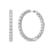 Italian Gold 10.00 CT. T.W. Certified Inside-Out Hoop Earrings in 18K White Gold (I/SI2)