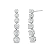 Italian Gold 2.00 CT. T.W. Journey Certified Diamond Drop Earrings in 18K White Gold (I/SI2)