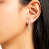 Thumbnail Image 1 of Italian Gold 2.00 CT. T.W. Journey Certified Diamond Drop Earrings in 18K White Gold (I/SI2)