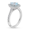 Thumbnail Image 2 of Monique Lhuillier Bliss Pear-Shaped Aquamarine and 0.45 CT. T.W. Double Frame Engagement Ring in 14K White Gold