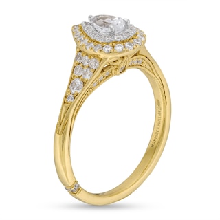 Monique Lhuillier Bliss 0.69 CT. T.W. Diamond Pear-Shaped Double Frame Engagement Ring in 18K Gold