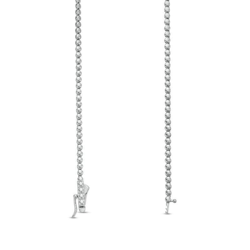 Italian Gold 2.00 CT. T.W. Certified Beaded Necklace in 18K White Gold (I/SI2)|Peoples Jewellers
