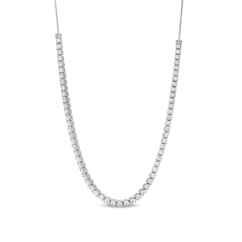 Italian Gold 5.00 CT. T.W. Certified Necklace in 18K White Gold (I/SI2)|Peoples Jewellers