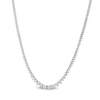 Thumbnail Image 0 of Italian Gold 7.00 CT. T.W. Certified Diamond Graduated Riviera Tennis Necklace in 18K White Gold (I/SI2) - 16"