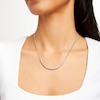 Italian Gold 2.00 CT. T.W. Certified Graduated Bolo Necklace in 18K White Gold (I/SI2) - 28"