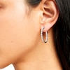 Thumbnail Image 1 of Italian Gold 2.00 CT. T.W. Certified Inside-Out Hoop Earrings in 18K White Gold (I/SI2)