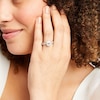 0.75 CT. Emerald-Cut Canadian Certified Diamond Double Framed Engagement Ring in 14K White Gold (I/SI2)