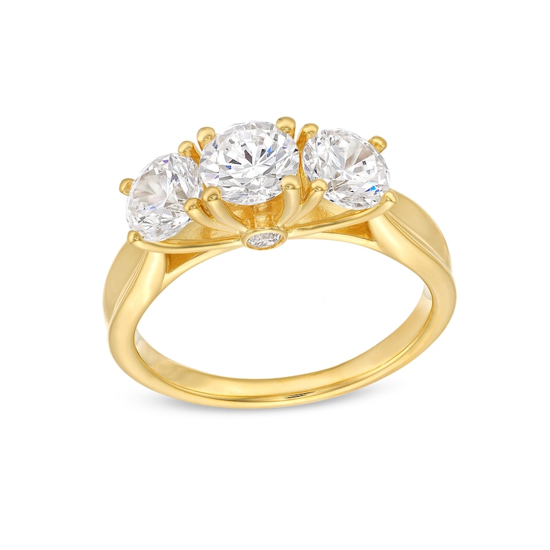 1.95 CT. T.W. Diamond Past Present Future® Engagement Ring in 14K Gold|Peoples Jewellers