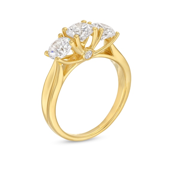 1.95 CT. T.W. Diamond Past Present Future® Engagement Ring in 14K Gold