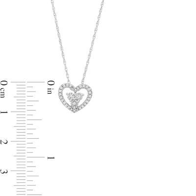 0.10 CT. T.W. Diamond Heart Pendant in Sterling silver