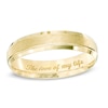 Thumbnail Image 0 of Men's 5.0mm Engravable Stepped Edge Brush-Finish Comfort-Fit Wedding Band in 10K Gold (1 Line)