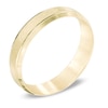 Thumbnail Image 1 of Men's 5.0mm Engravable Stepped Edge Brush-Finish Comfort-Fit Wedding Band in 10K Gold (1 Line)