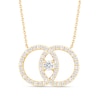 0.95 CT. T.W. Diamond Interlocking Circles Necklace in 10K Gold