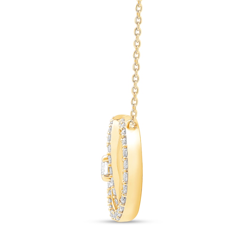 0.95 CT. T.W. Diamond Interlocking Circles Necklace in 10K Gold|Peoples Jewellers