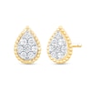 0.23 CT. T.W. Pear-Shaped Multi-Diamond Bead Frame Stud Earrings in 10K Gold