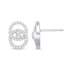 Thumbnail Image 0 of 0.45 CT. T.W. Diamond Interlocking Circles Stud Earrings in 10K White Gold
