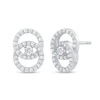 Thumbnail Image 1 of 0.45 CT. T.W. Diamond Interlocking Circles Stud Earrings in 10K White Gold