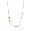 Thumbnail Image 2 of Italian Gold Dangle Bead Necklace in Hollow 18K Two Tone Gold