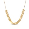 Thumbnail Image 1 of Woven Bead Necklace in Hollow 18K Gold