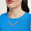 Italian Gold Woven Bead Necklace in Hollow 18K Gold